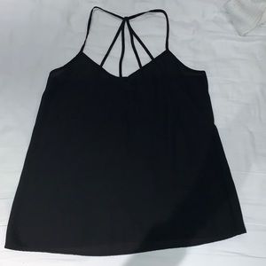 Black strap top with cute back